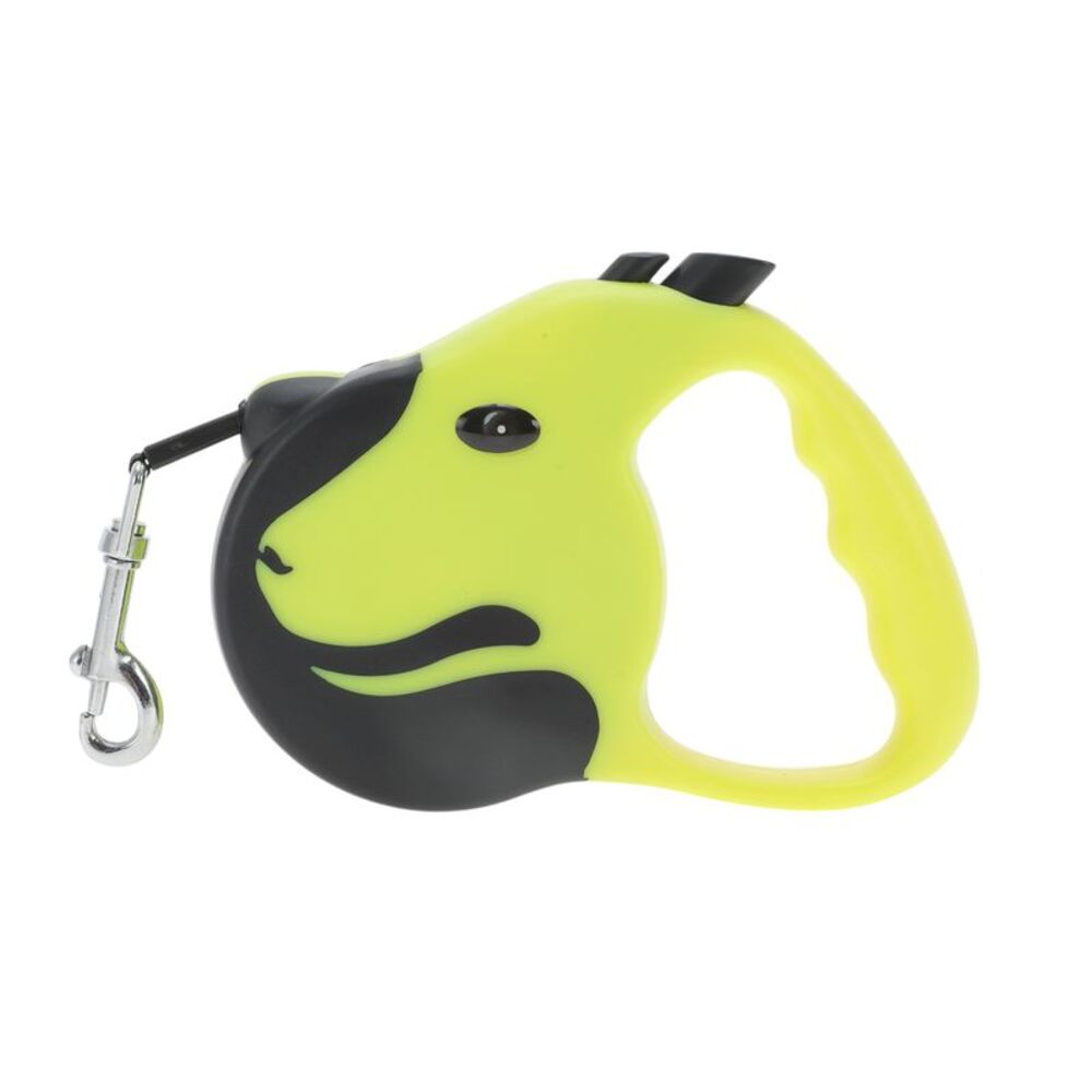 Dog Face Style Pet Leash 16.4ft Long Yellow